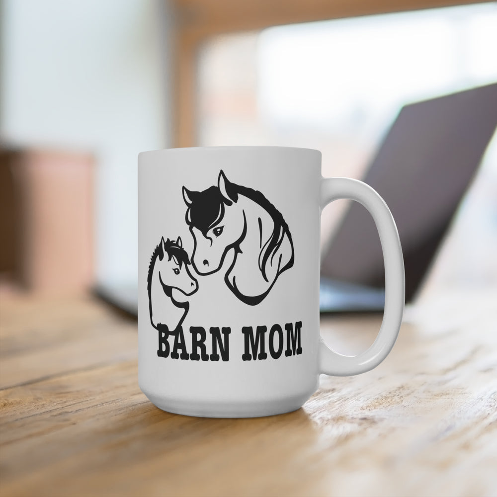 Barn Mom Horse and Foal 15oz Ceramic Mug